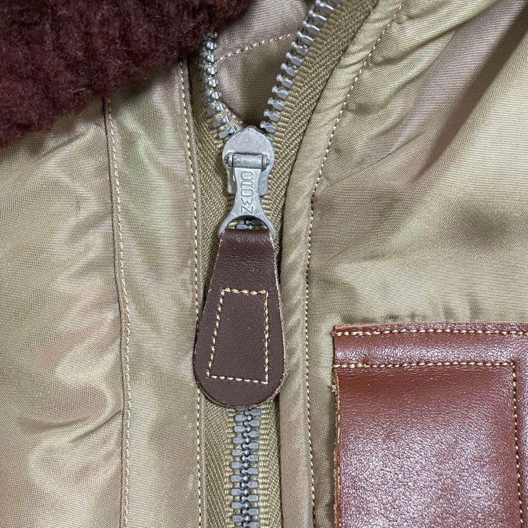 リ*ル様 バズリクソンズ　フライトジャケット　B-15B 襟ボア　36