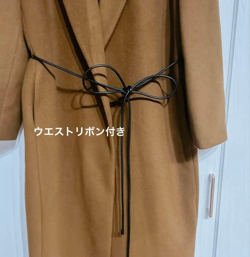 新品未使用ZARA ウールブレンド ブラウンロングコート
