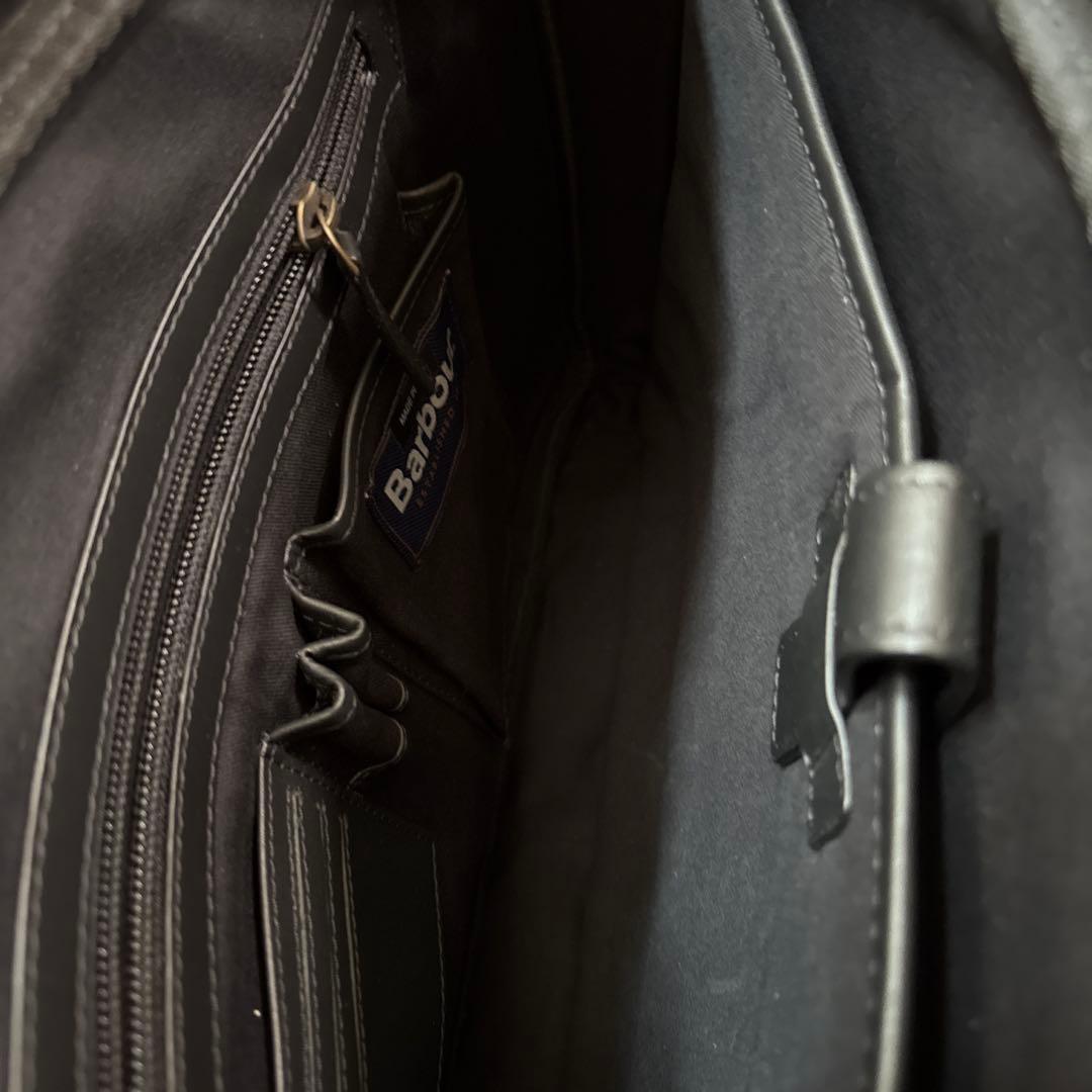 Barbour ビジネスバッグ レザー 本革 黒