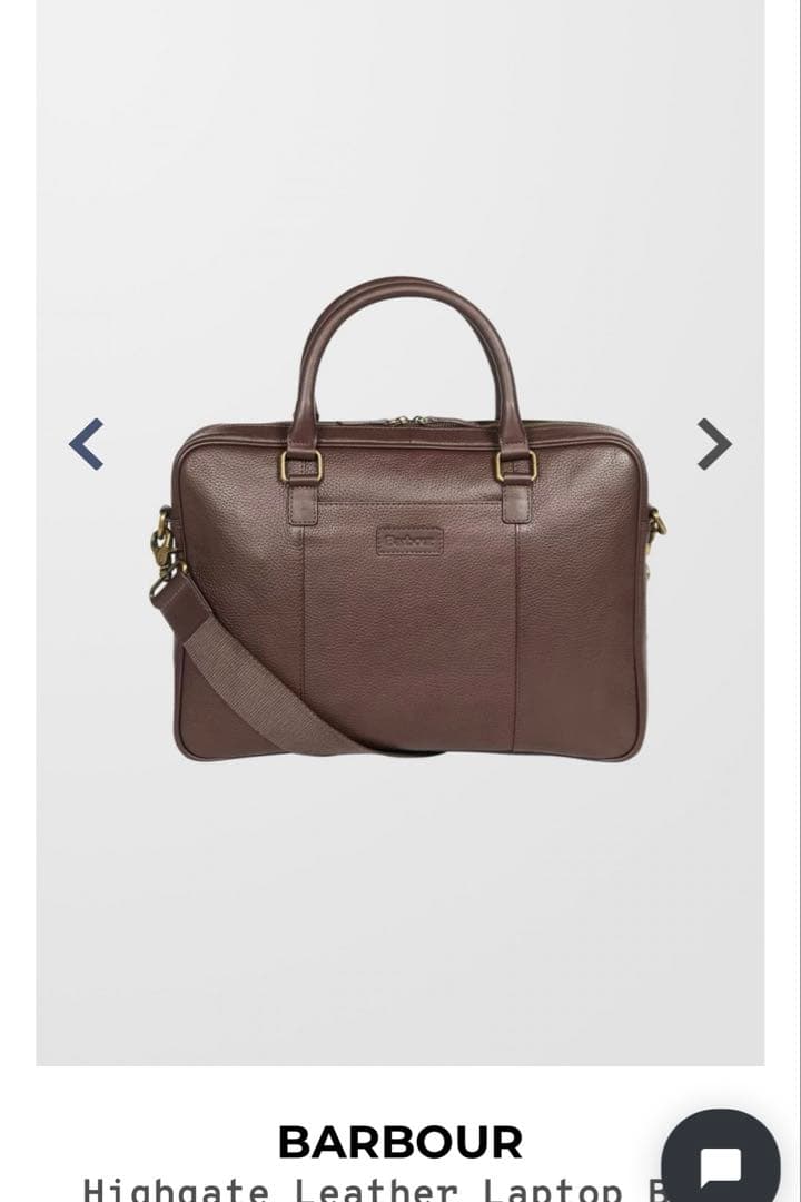 Barbour ビジネスバッグ レザー 本革 黒