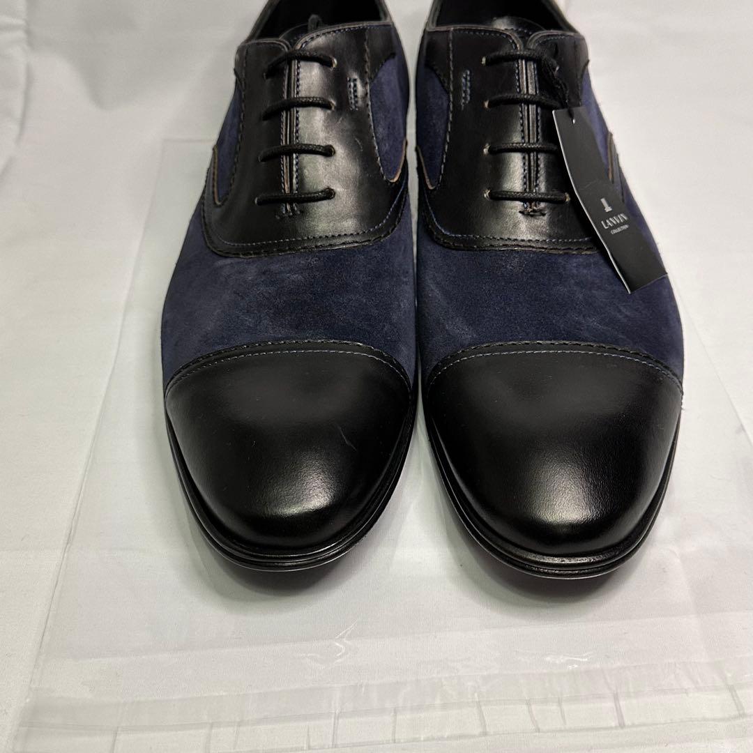 新品タグ付☆ランバンコレクション☆メンズ☆革靴☆ストレートチップ☆ブラック184