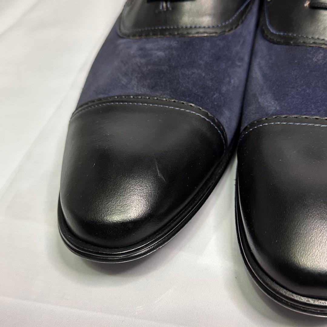 新品タグ付☆ランバンコレクション☆メンズ☆革靴☆ストレートチップ☆ブラック184