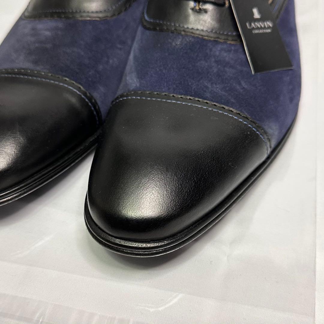 新品タグ付☆ランバンコレクション☆メンズ☆革靴☆ストレートチップ☆ブラック184