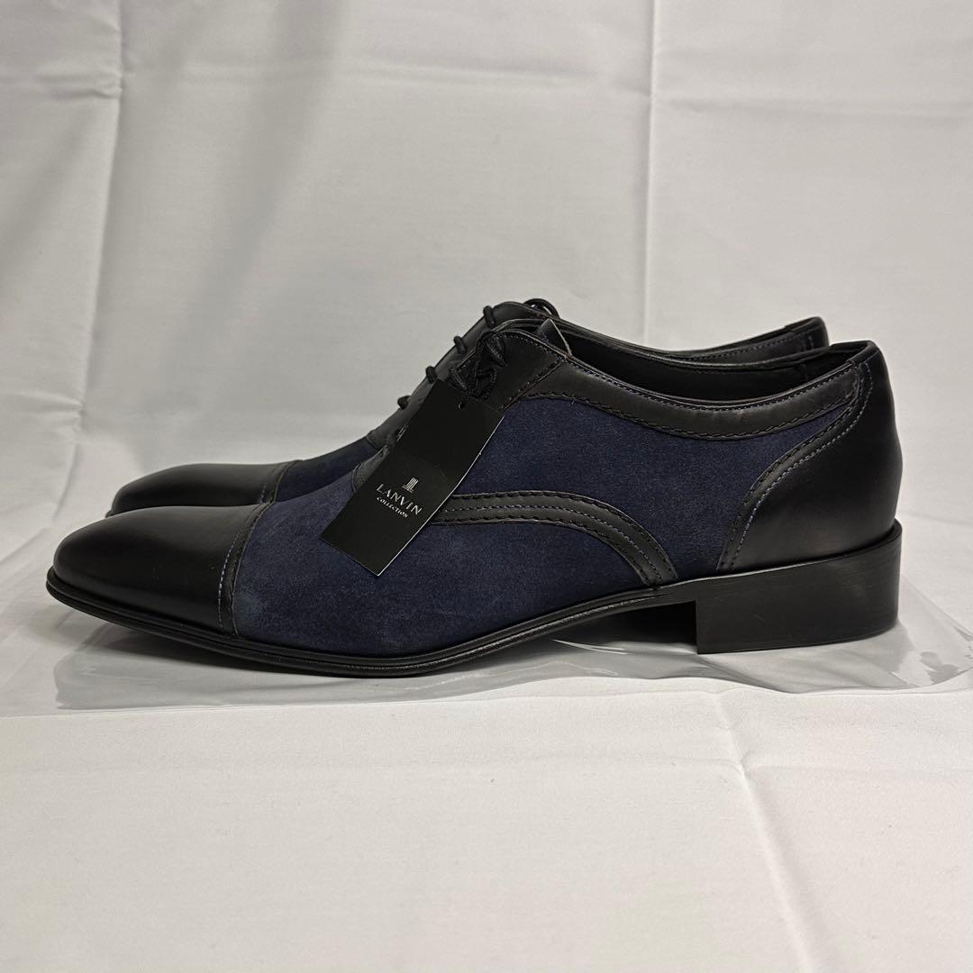 新品タグ付☆ランバンコレクション☆メンズ☆革靴☆ストレートチップ☆ブラック184