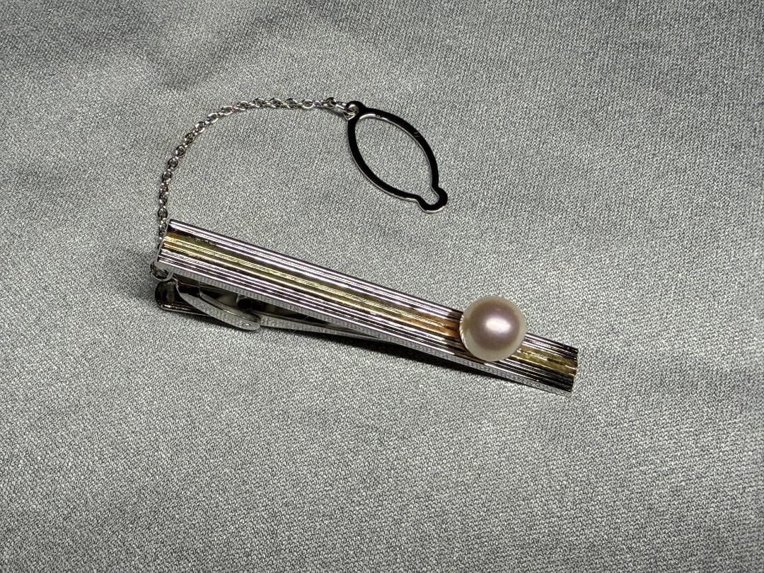 RyuichiSILVER / K18刻印ありパール ネクタイピン＆カフス