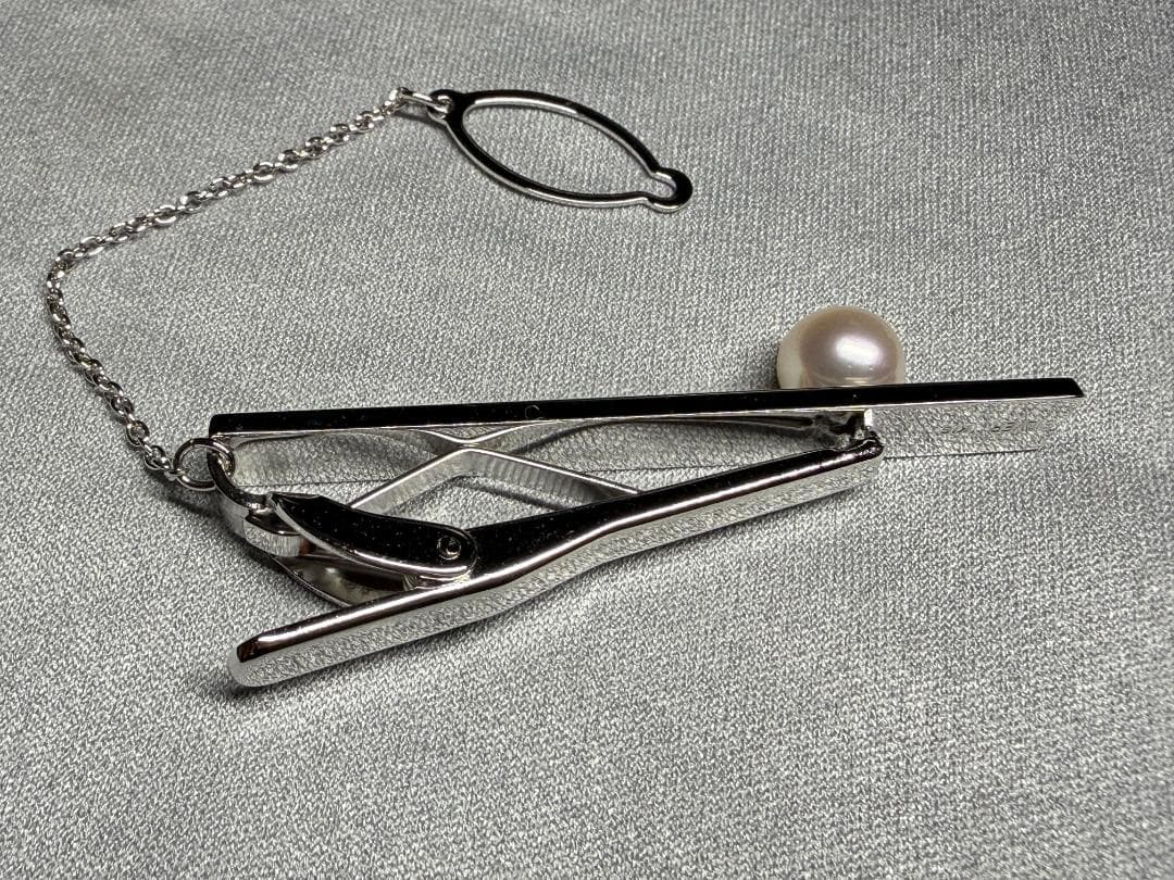 RyuichiSILVER / K18刻印ありパール ネクタイピン＆カフス