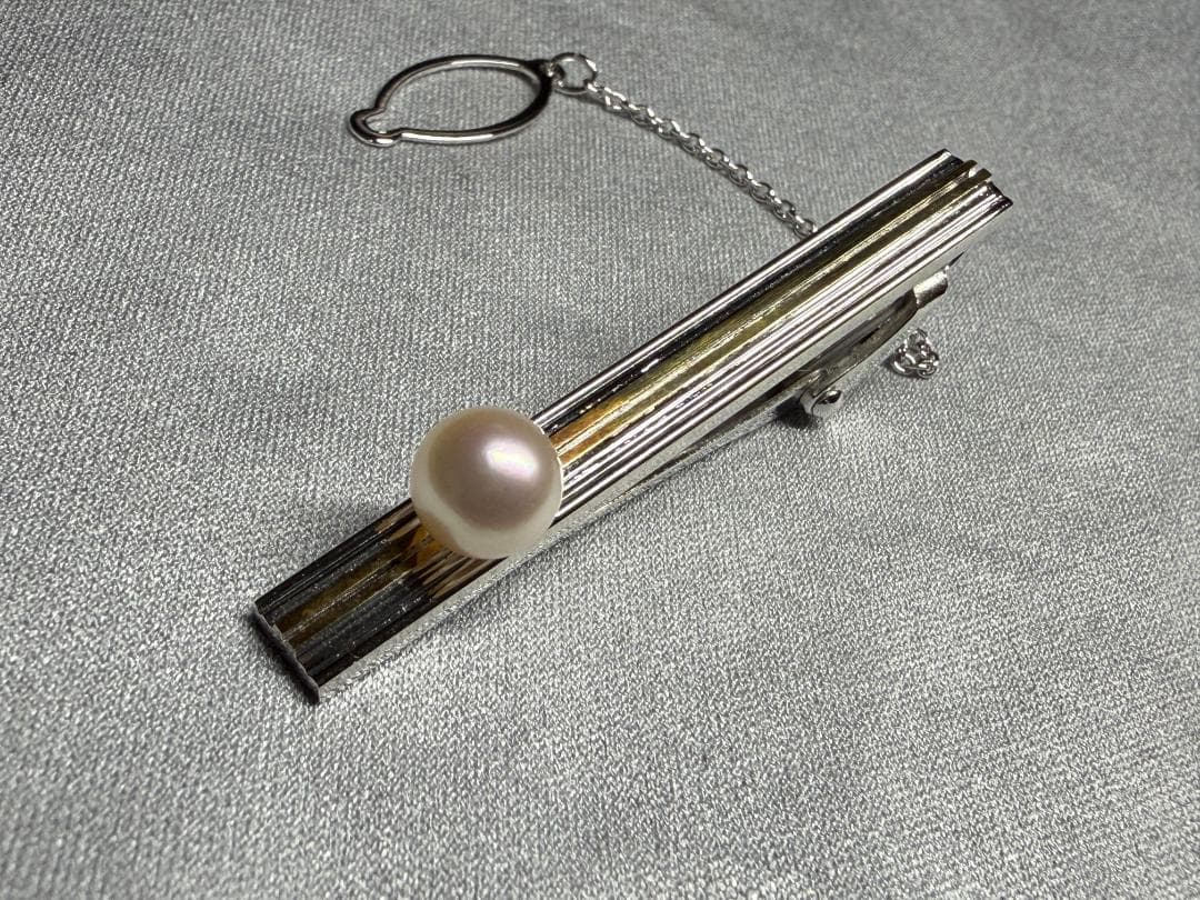RyuichiSILVER / K18刻印ありパール ネクタイピン＆カフス
