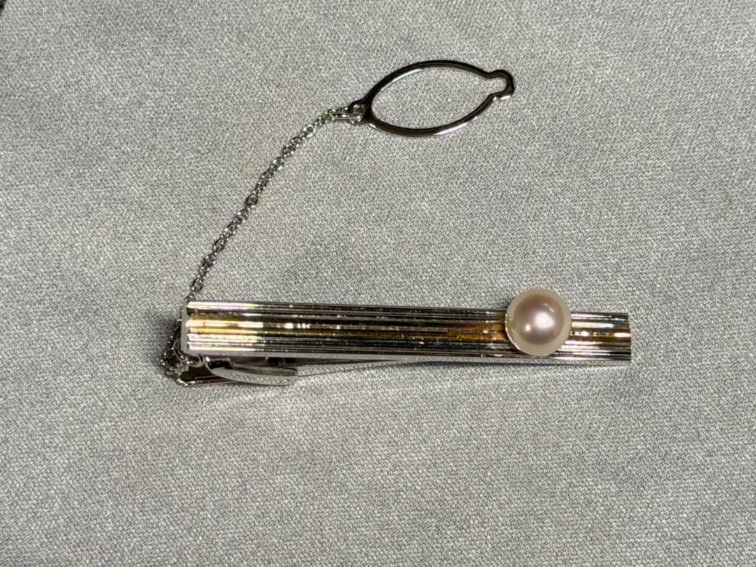 RyuichiSILVER / K18刻印ありパール ネクタイピン＆カフス