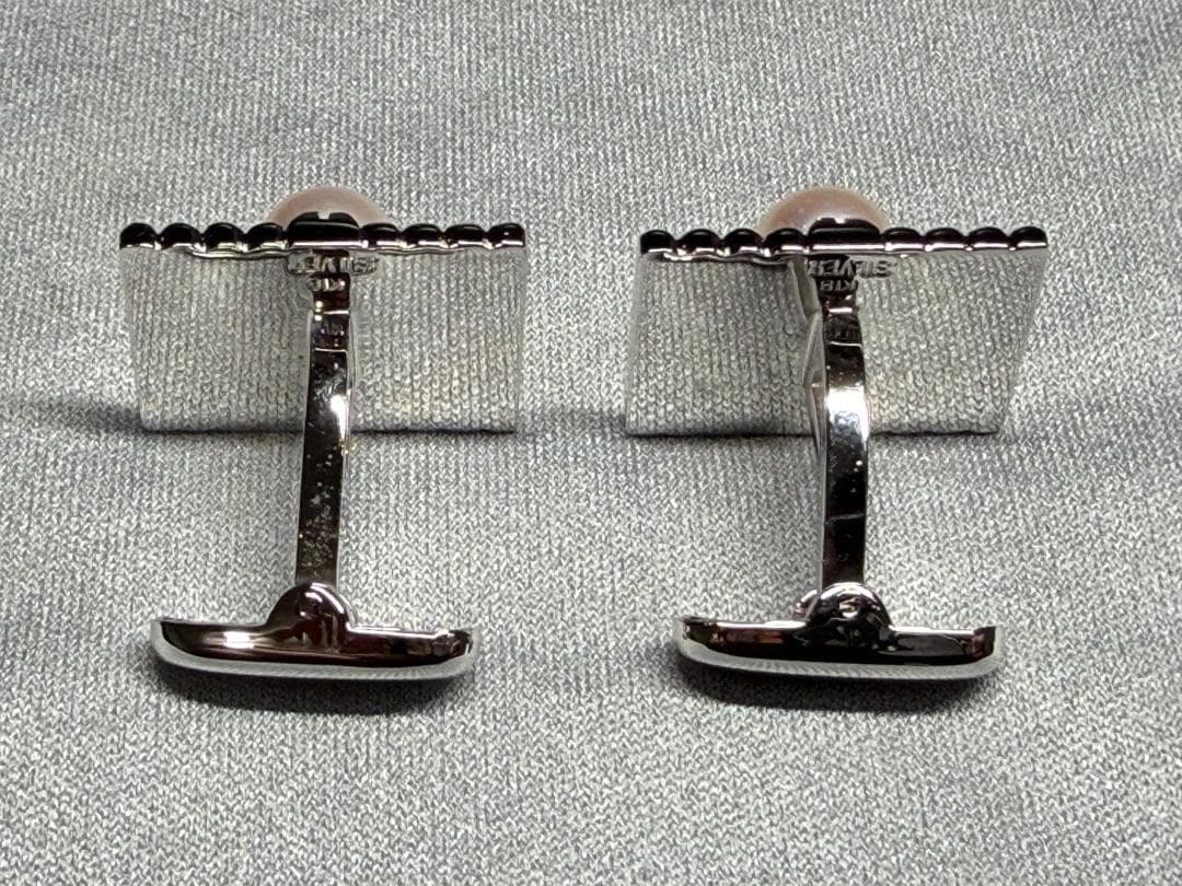 RyuichiSILVER / K18刻印ありパール ネクタイピン＆カフス