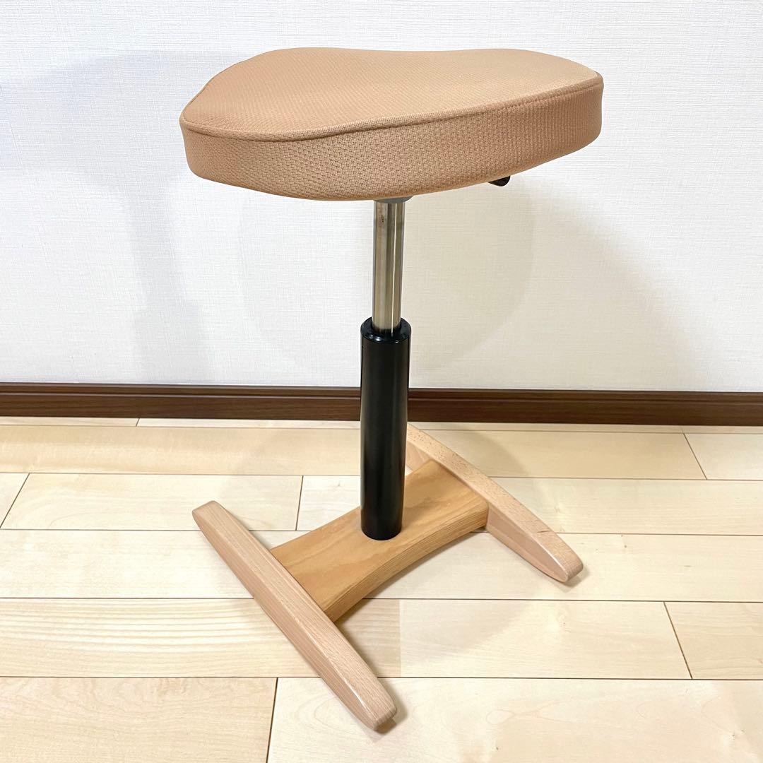 バランスラボ バランスチェア バランスシナジー ベージュ カバー付き 中古品