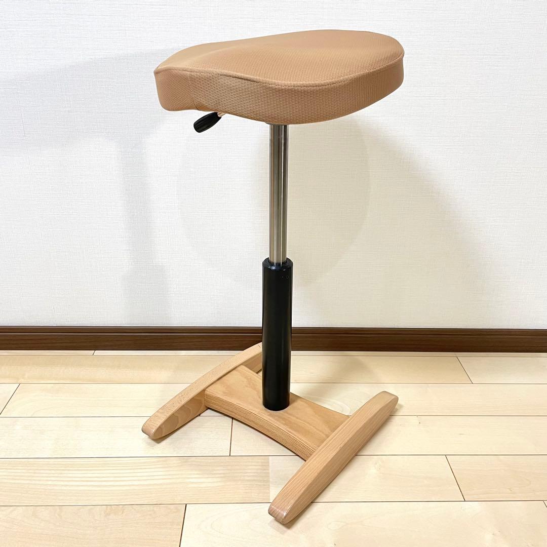 バランスラボ バランスチェア バランスシナジー ベージュ カバー付き 中古品