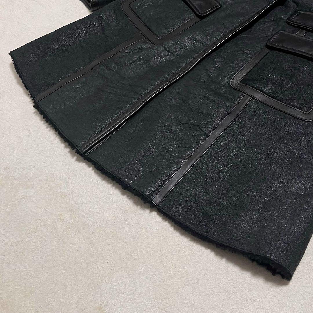 【最高級革使用】 ニールバレット ラムレザー ムートン ロング丈 超希少 コート