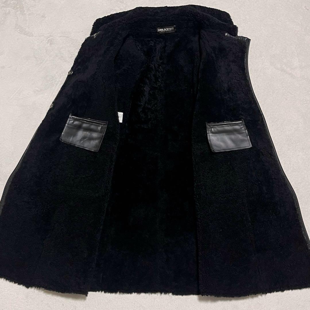 【最高級革使用】 ニールバレット ラムレザー ムートン ロング丈 超希少 コート