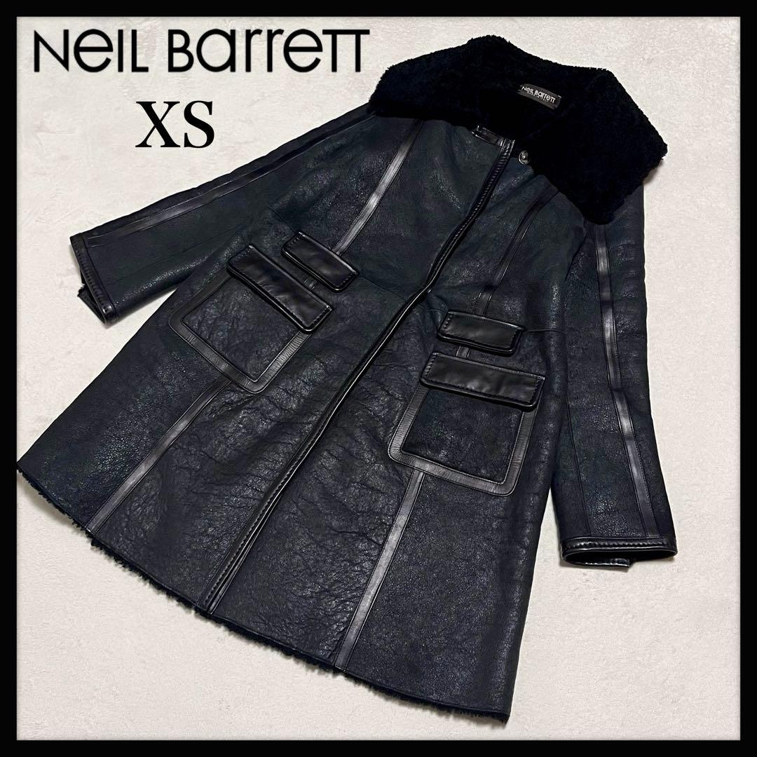 【最高級革使用】 ニールバレット ラムレザー ムートン ロング丈 超希少 コート