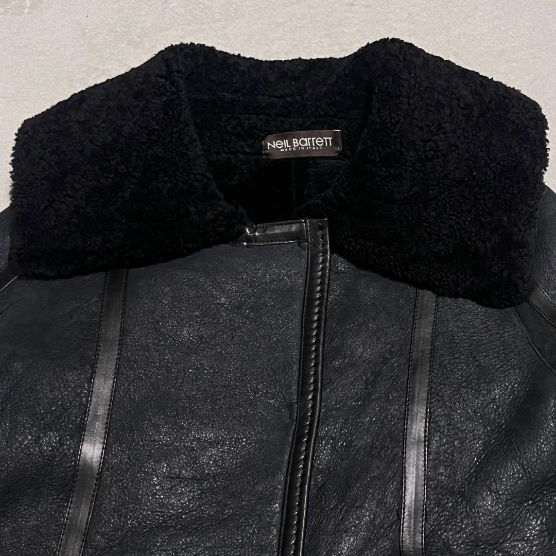 【最高級革使用】 ニールバレット ラムレザー ムートン ロング丈 超希少 コート