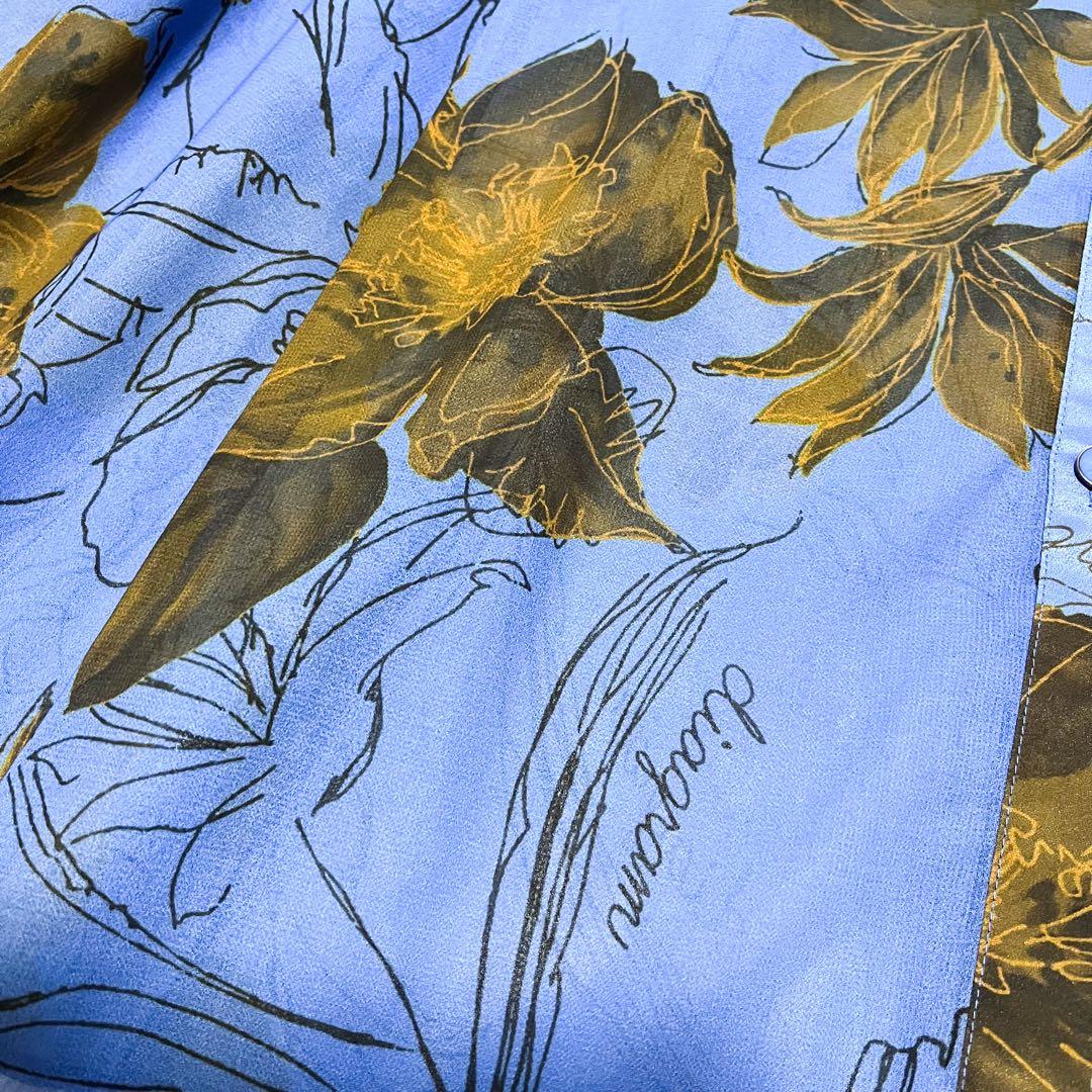 GRACE CONTINENTAL ボウタイ ロゴフラワープリントワンピース