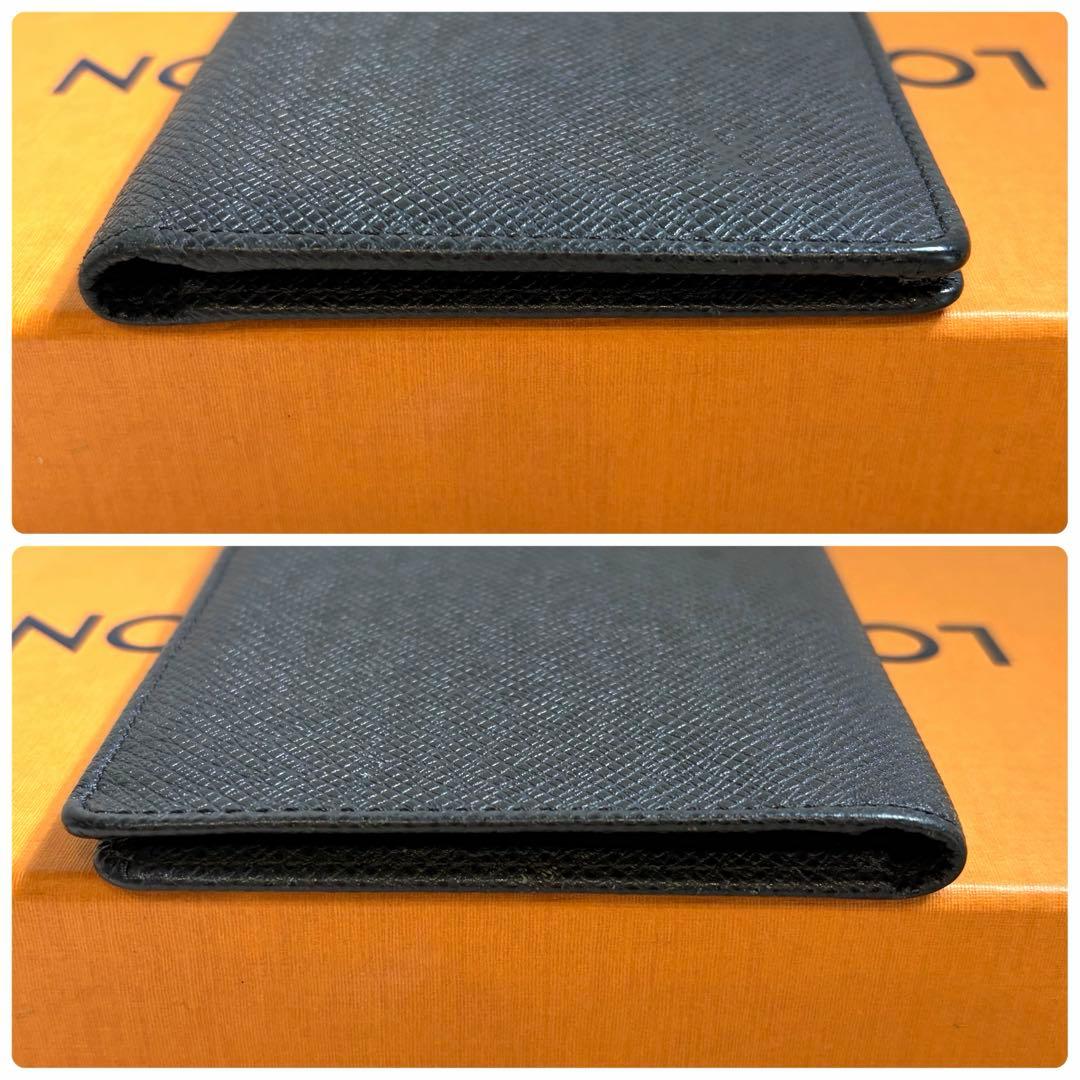美品　ルイヴィトン　札入れ　タイガ　黒　折り財布　長財布