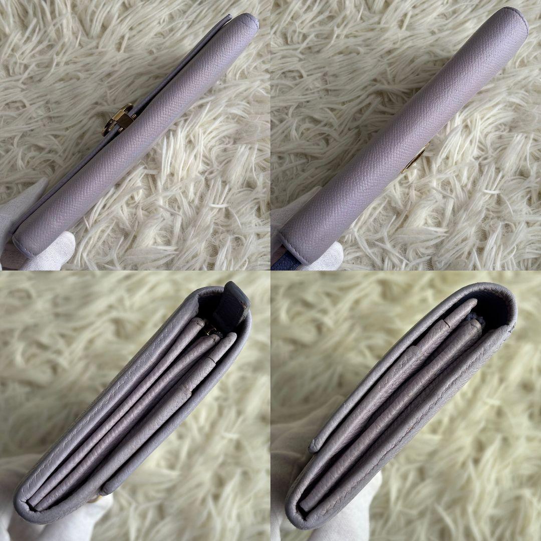 【激レア 美品】ブルガリ　長財布　サークルロゴ　ビーゼロワン　レザー　パープル系