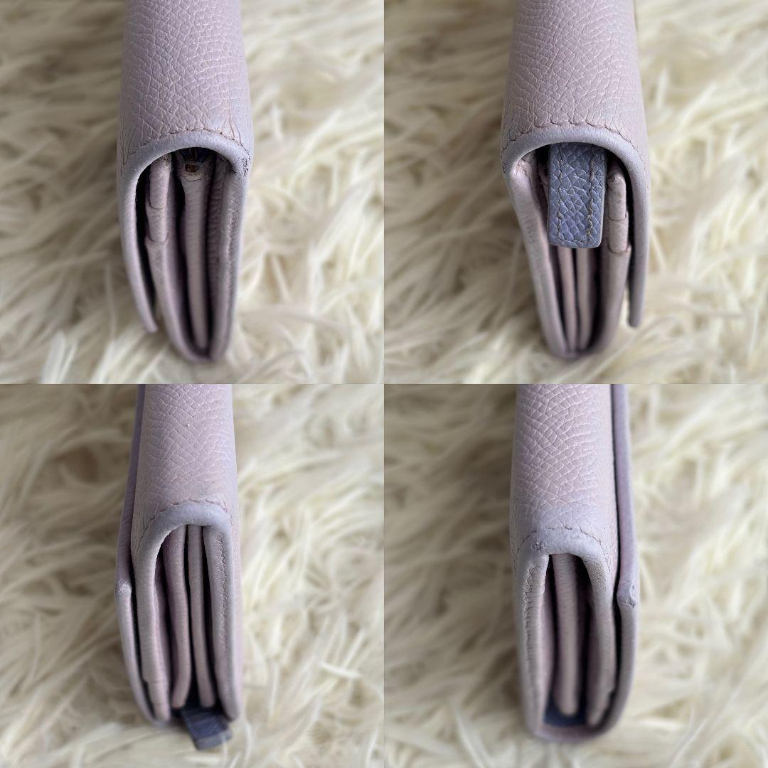 【激レア 美品】ブルガリ　長財布　サークルロゴ　ビーゼロワン　レザー　パープル系