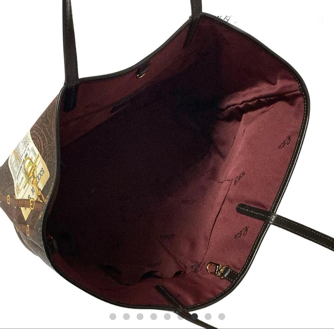 Etro エトロ トートバッグ ダークブラウン 馬