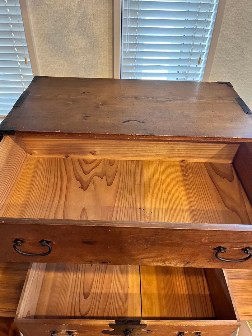 アンティーク木製箪笥　茶箪笥　時代箪笥　古民家　古道具