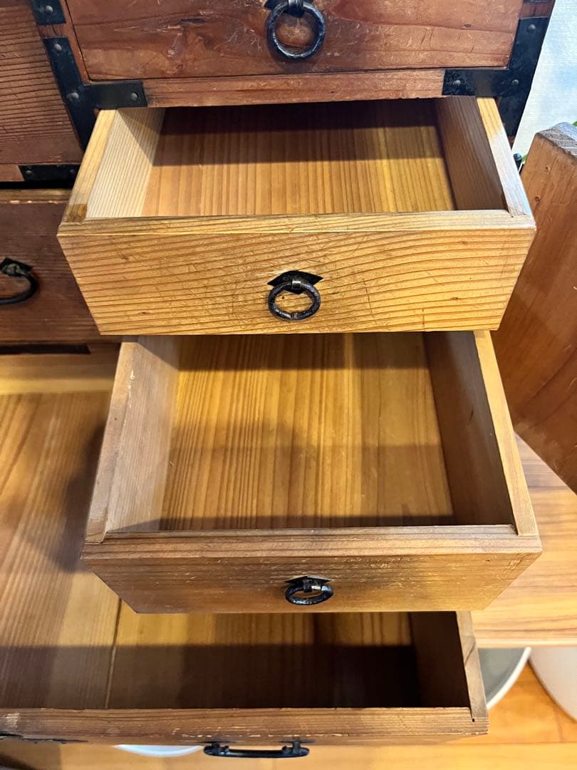 アンティーク木製箪笥　茶箪笥　時代箪笥　古民家　古道具