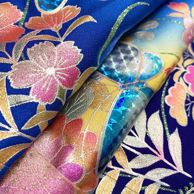 512w2☆引き振袖 掛下 ラメ装飾 金彩 比翼付☆美品 結婚式ブライダル 舞台