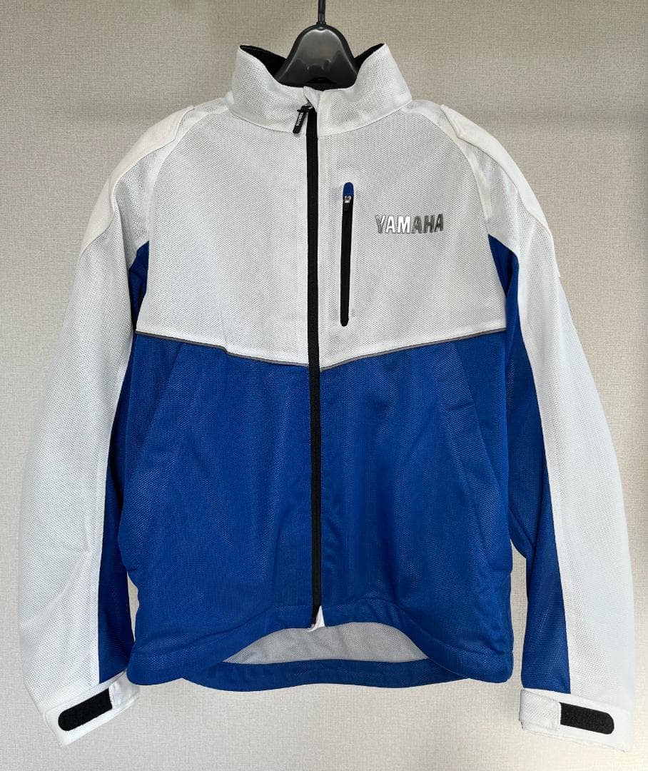 YAMAHA ヤマハ Lサイズ ブルー/ホワイトライディングジャケット