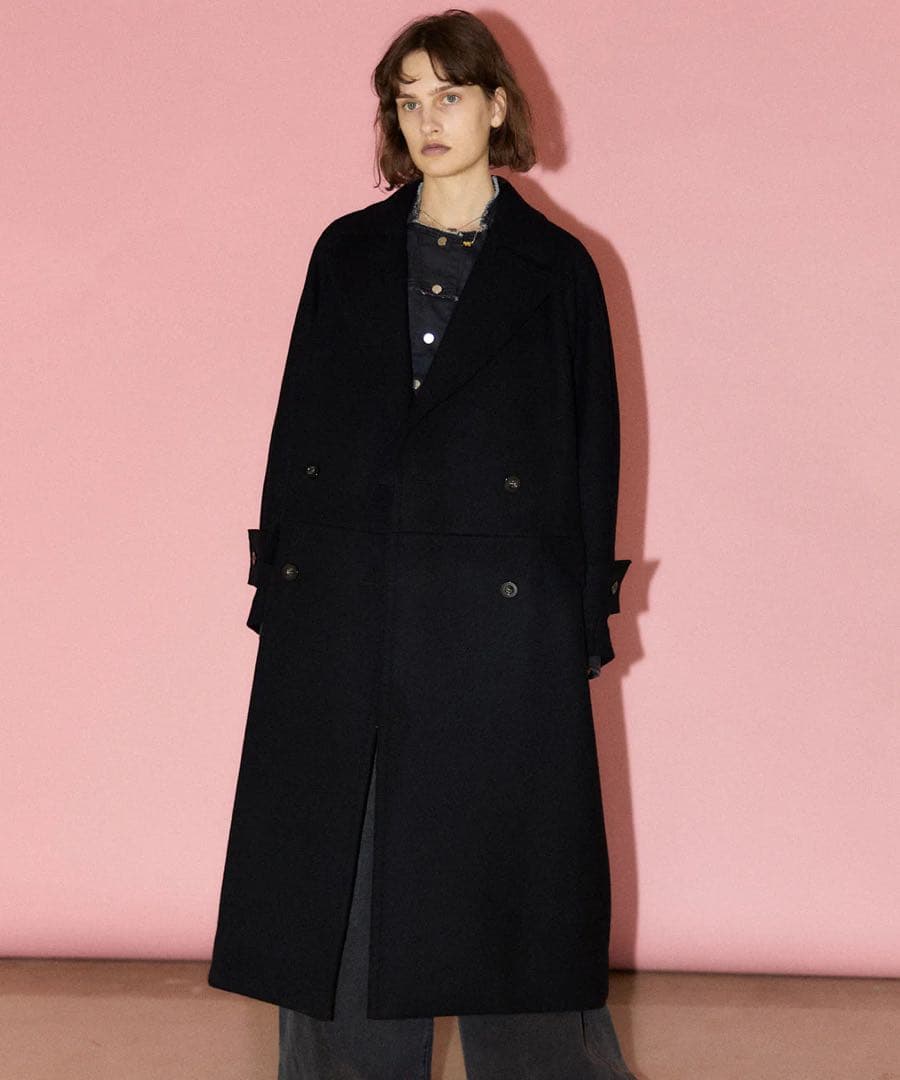 メゾンスペシャル　スーパー140メルトンダブルコート