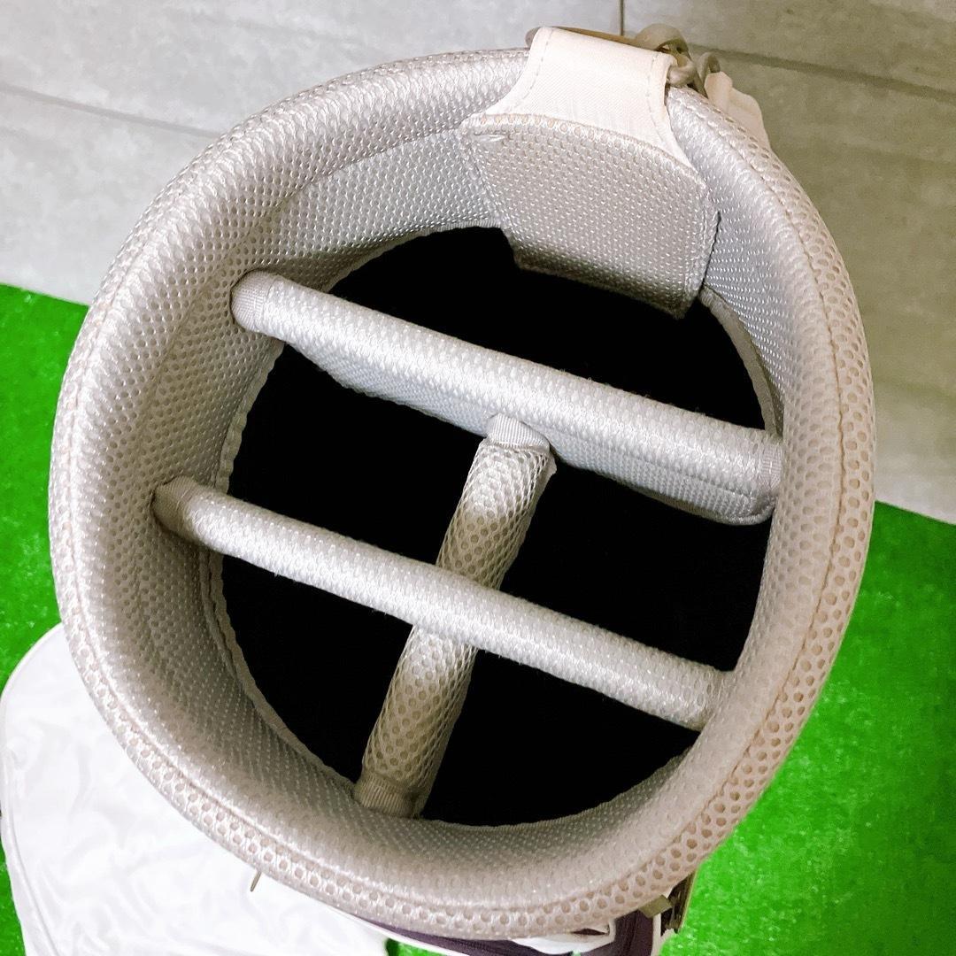 Frantia ゴルフ キャディバッグ レディース ホワイト 9型 カート式