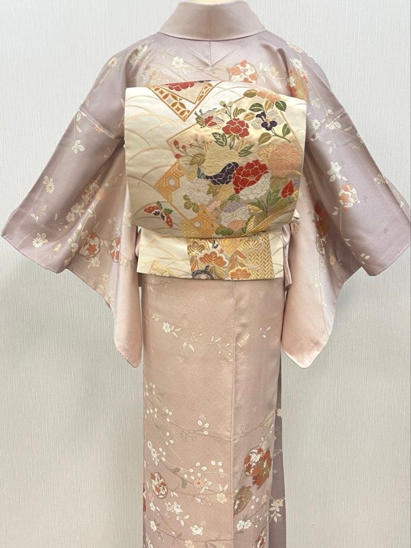 梅乃【155】正絹　訪問着　フルセット　美品　入卒式　お宮参り　七五三　桜色