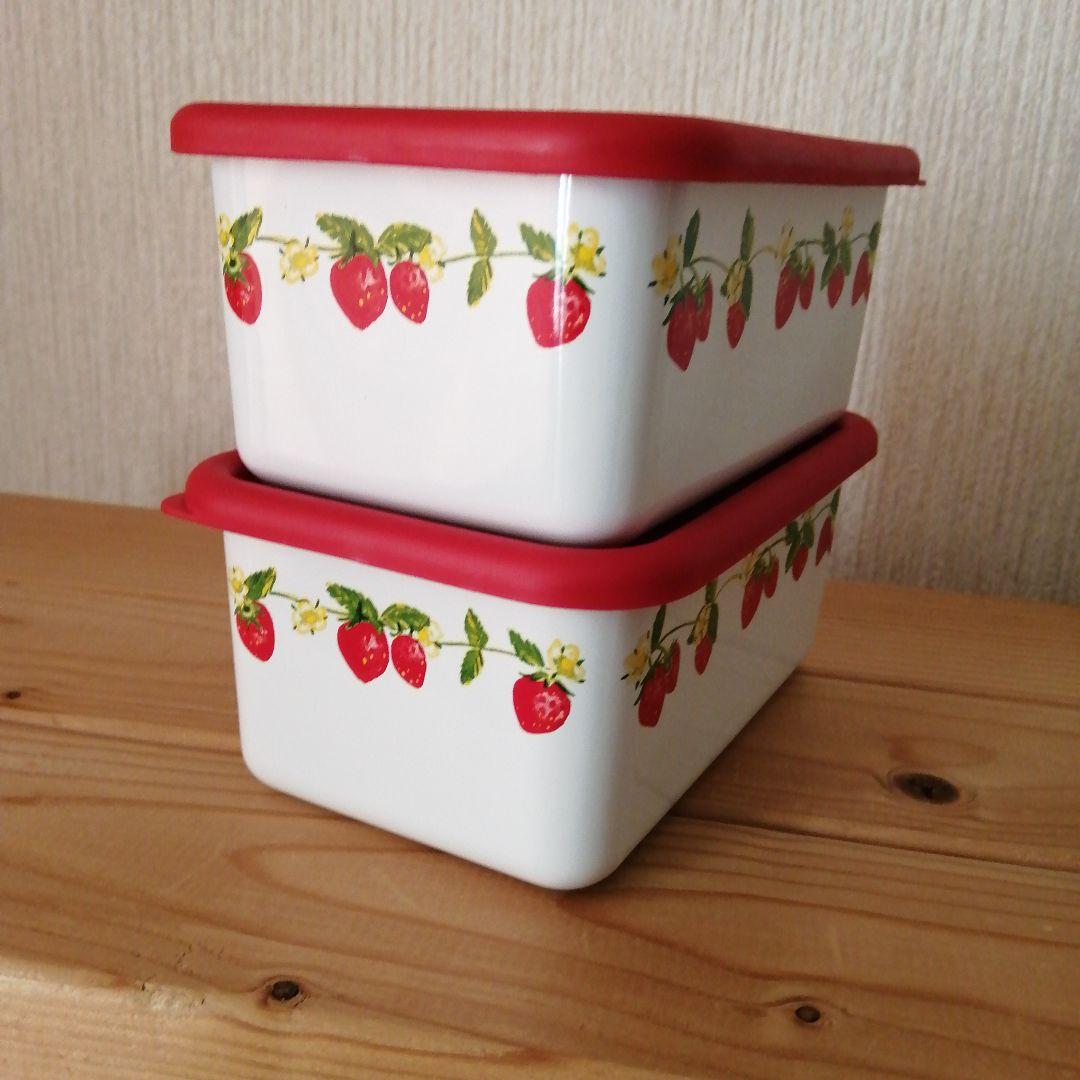 Ｓaページ 昭和 レトロ キャニスター と ホーロー容器 深型 2個