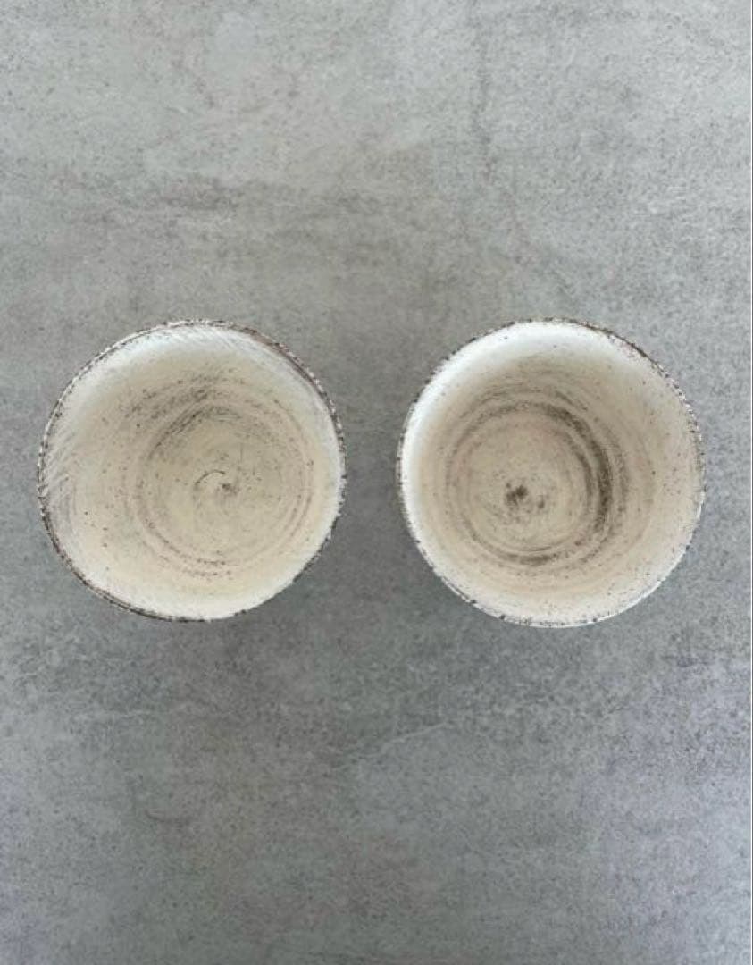 <お値下げ> 二階堂明弘 焼き締め 白 2客セット