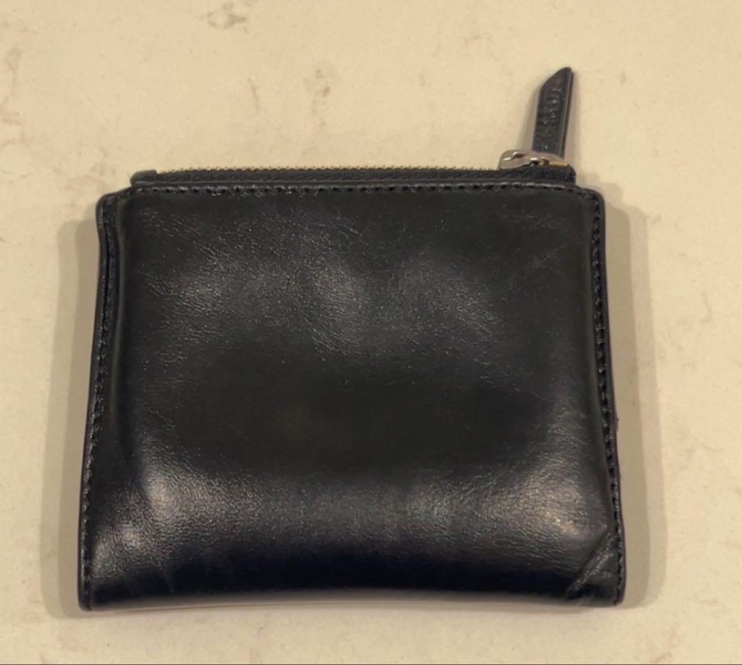 【最終値下げ】AMIPARIS シワ加工 小銭入れ付き 二つ折り財布 アミパリス