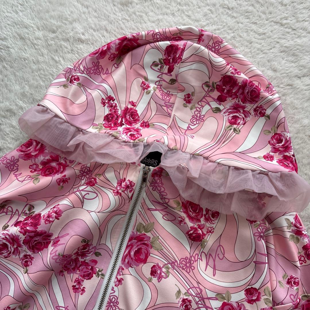 【MA*RS】オリジナル柄プリントパーカー ピンク　フリーサイズ