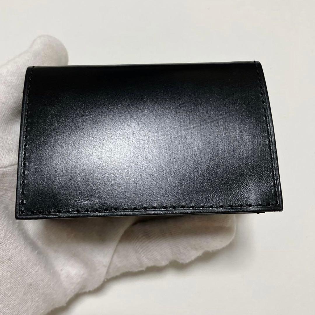 未使用PRESSo キャッシュレス時代の理想の財布 ミニ　レザー三つ折り財布　黒