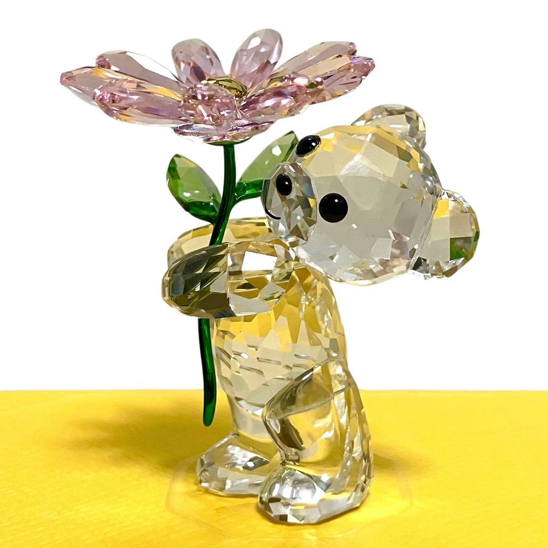 正規新品 SWAROVSKI クリスベア お花 KRIS BEAR フィギュリン