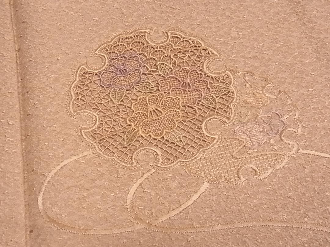 ♦︎きもの結♦︎未使用　中国三大刺繍　汕頭・総刺繍　訪問着　暈し染　正絹♦︎sa102