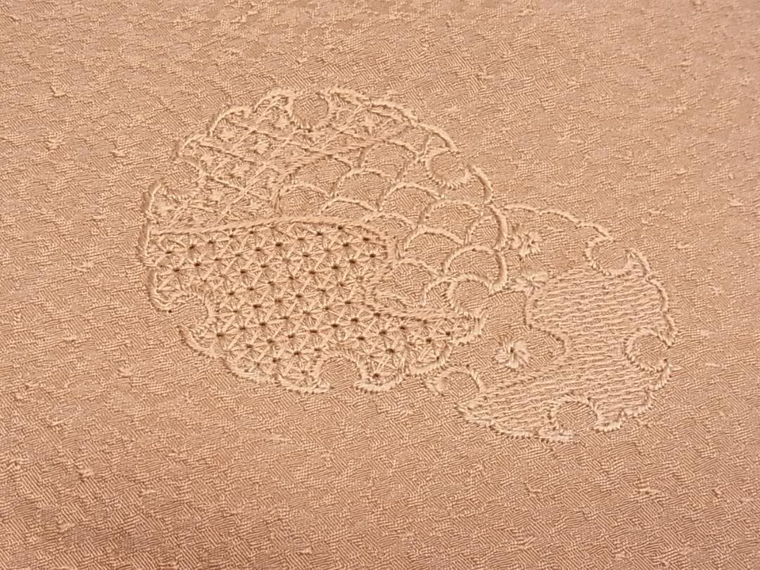 ♦︎きもの結♦︎未使用　中国三大刺繍　汕頭・総刺繍　訪問着　暈し染　正絹♦︎sa102