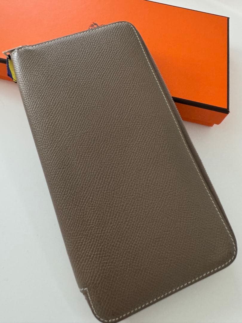 HERMES エルメス　シルクイン　長財布　エトゥープ