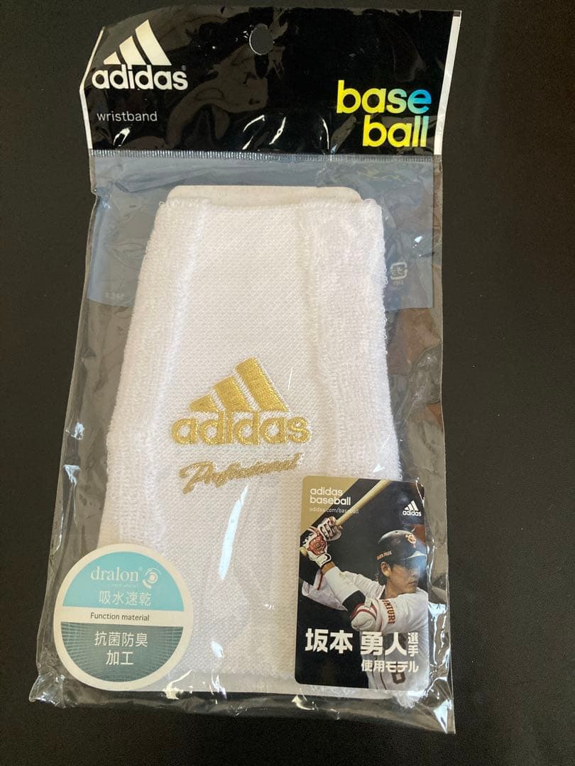 アディダス　adidas リストバンド 白　坂本 勇人　ジャイアンツ　送料無料