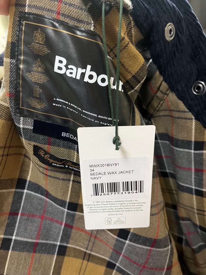 BARBOUR bedale 34 ネイビー 新品未使用品