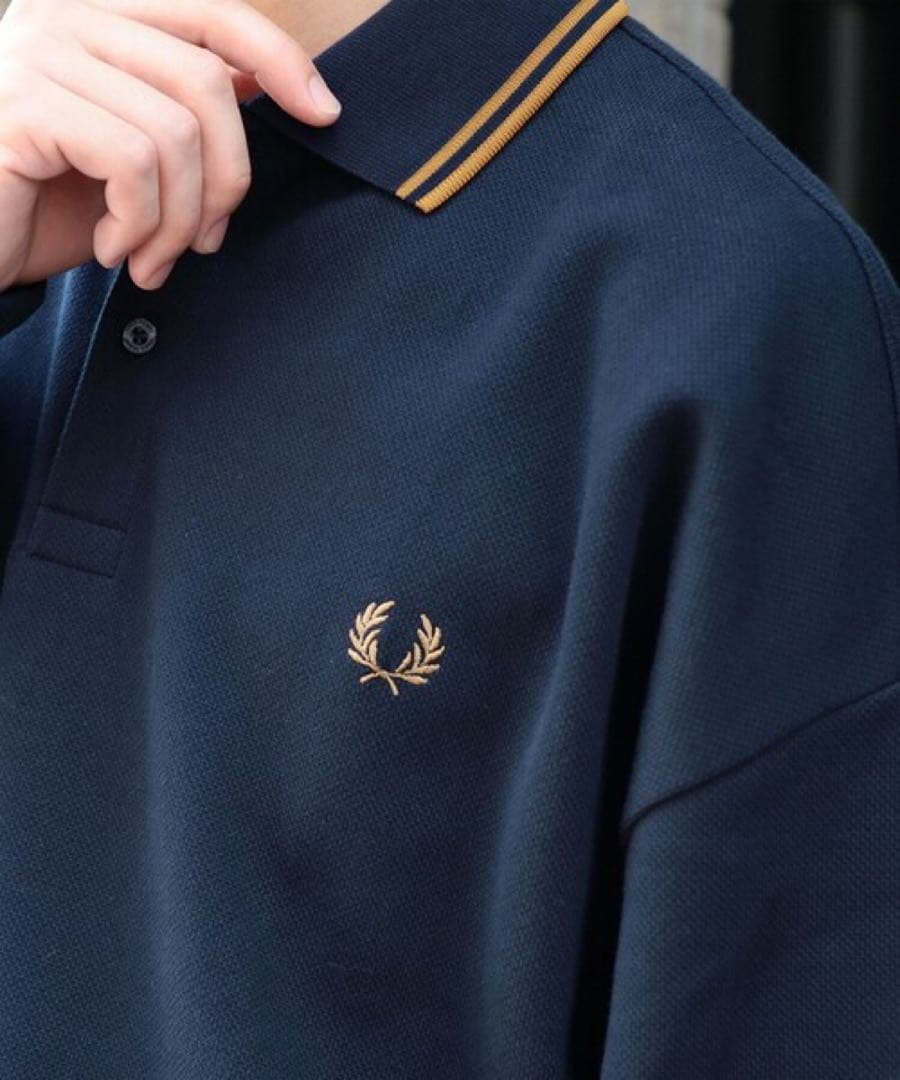 FRED PERRY × BEAMS 別注 ピケ ロングスリーブ ポロシャツ