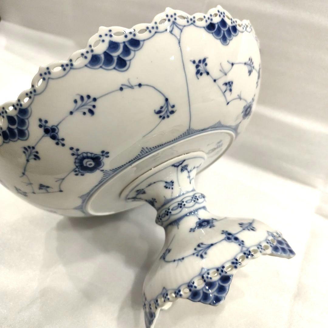 ロイヤルコペンハーゲン★ブルーフルーテッド フルレース コンポート