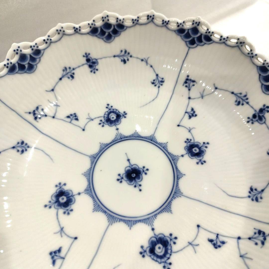 ロイヤルコペンハーゲン★ブルーフルーテッド フルレース コンポート