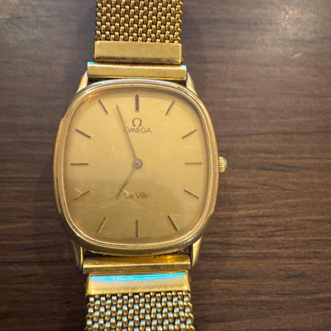 Ruby オメガ 腕時計 自動巻き デビル ゴールド 純正ベルト