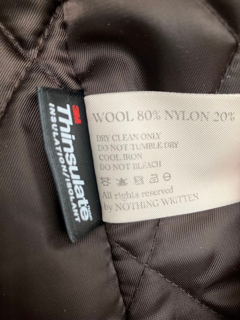 NOTHING WRITTEN（ナッシングリトゥン）ウールコート ブラウン