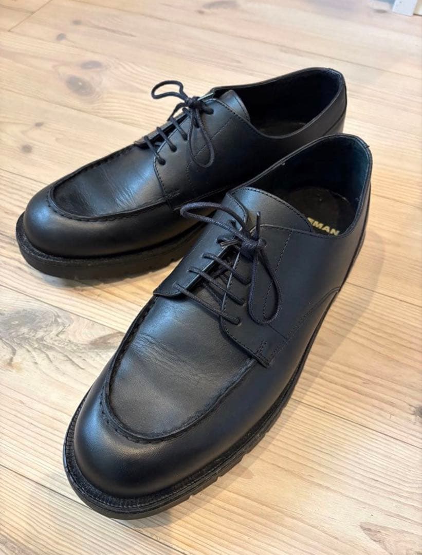 試し履きのみKLEMAN ブラックレザーシューズ28cm