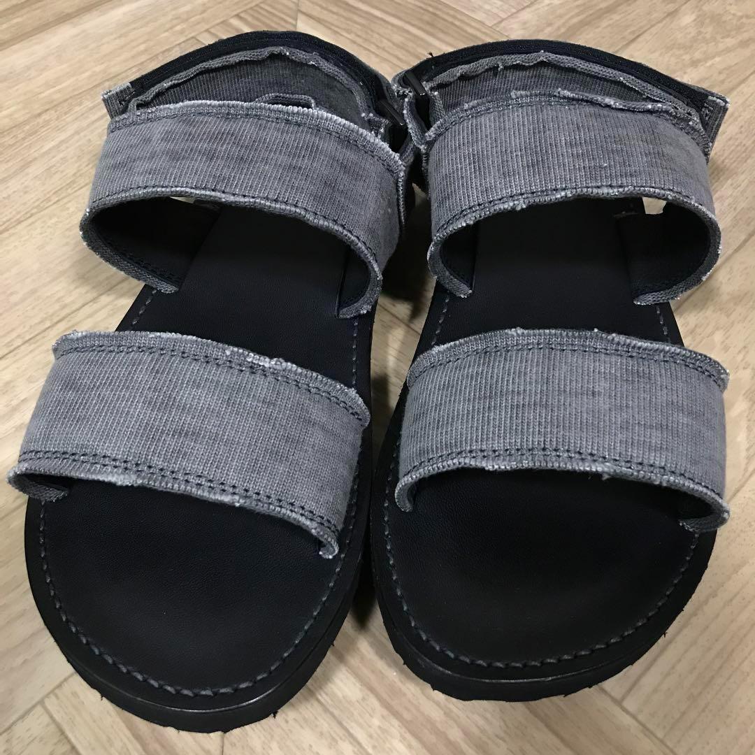 W169 wjk ストラップサンダル 41 ライトグレー vibram レザー