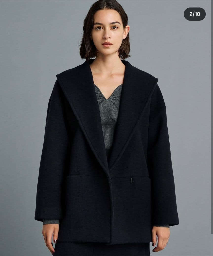 uncrave アンクレイヴ 撥水プルーフメルトン ビッグカラーコート